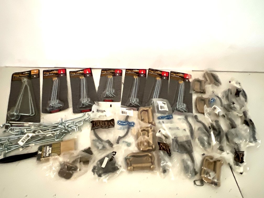 Cabinet Hardware, Pegboard Hooks, Paint Brush, and More