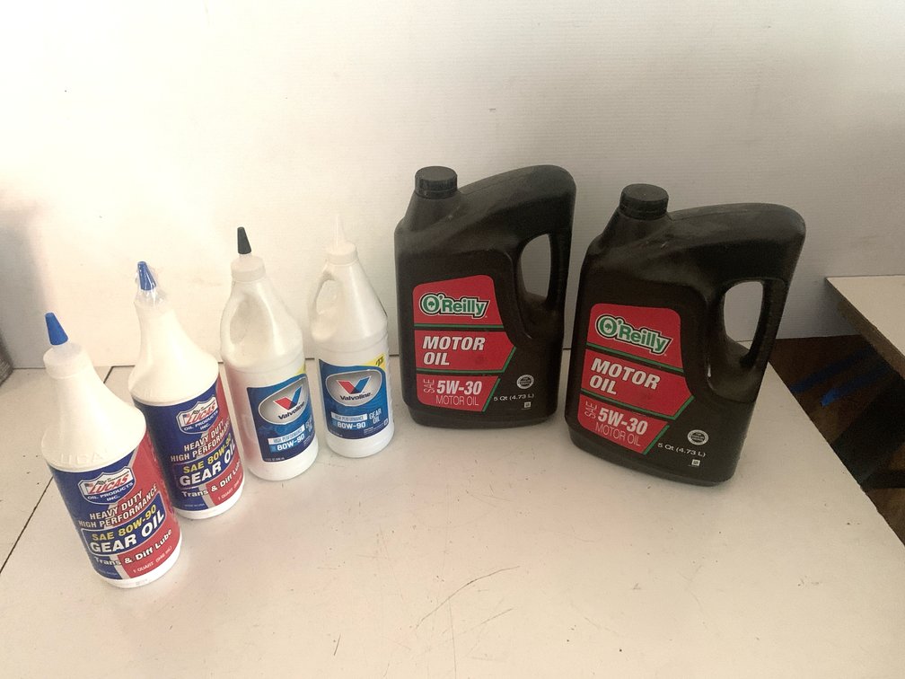 SAE 5W-30 Motor Oil and SAE 80W-90 Gear Oil