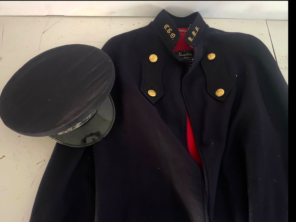 C. & O. R. R. Co. Uniform Cape and Peaked Visor Cap