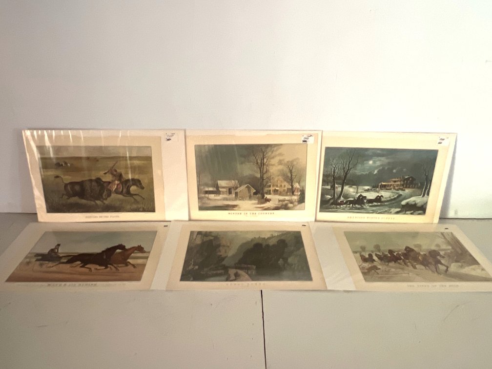 Set of Six Historical and Rural Art Prints