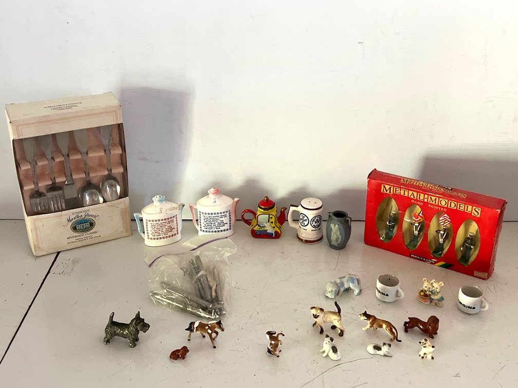 Flatware Set, Toy Soldiers, Ceramic Figurines, and More