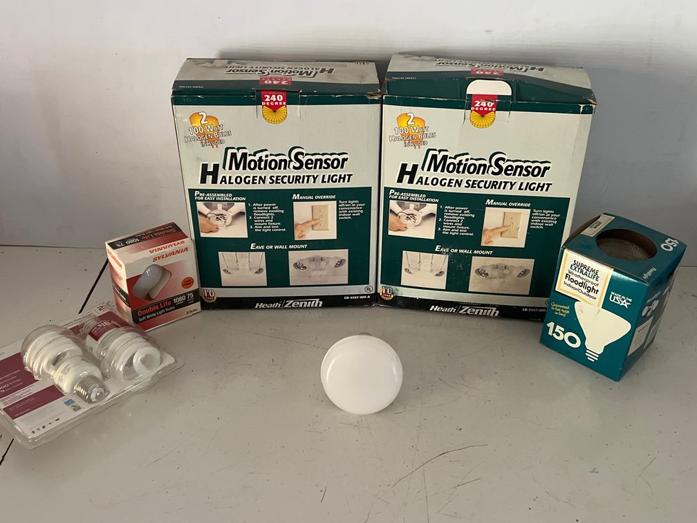Halogen Security Lights, Floodlights, and Light Bulbs