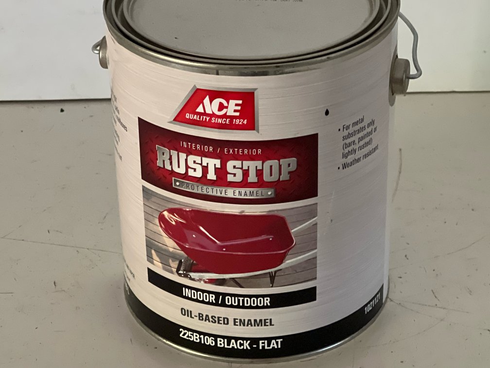 Ace Rust Stop 225B106 Black Flat Oil-Based Enamel Paint