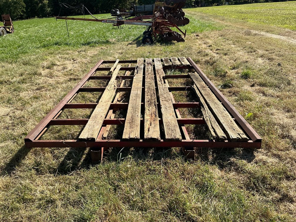 Steel Flatbed Deck Frame with Wood Planks