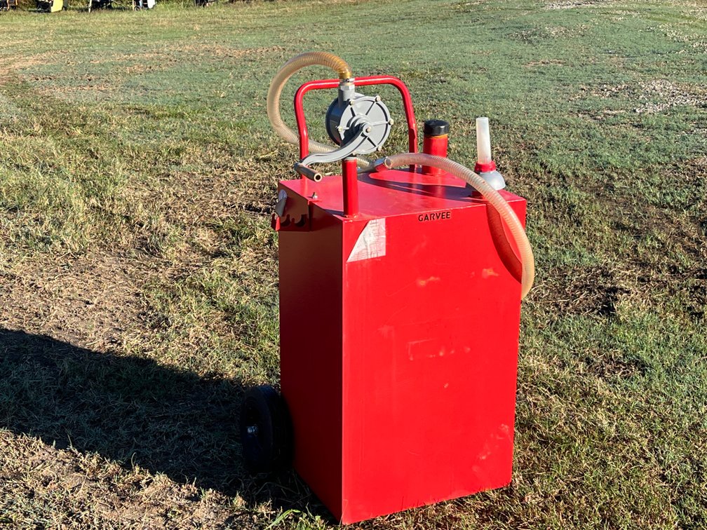 GARVEE Wheeled Fuel Caddy with Manual Rotary Pump