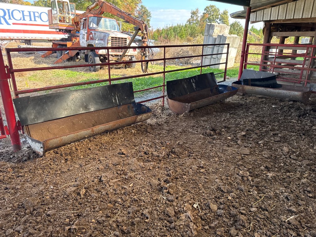 Four Metal Livestock Feed Troughs