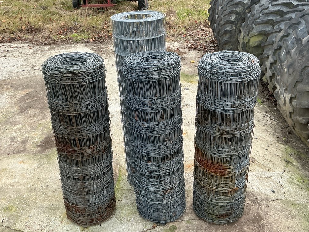 Four Rolls Galvanized Wire Field Fencing