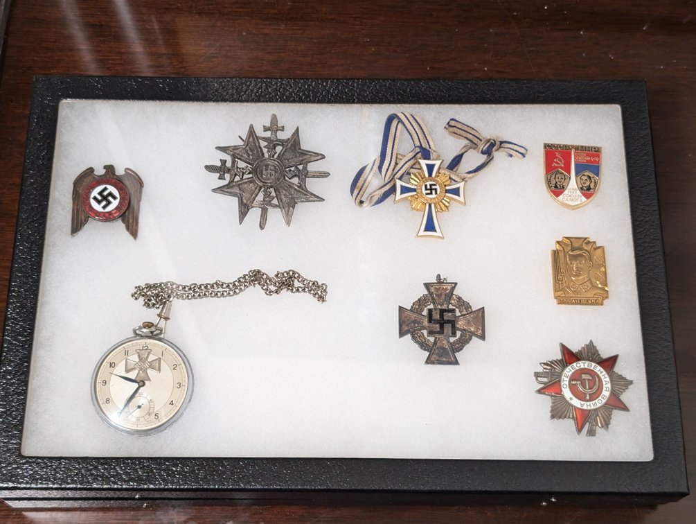 German Nazi Pocket Watch, Pins, Badges