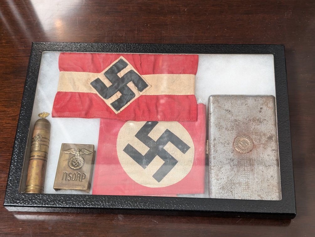 German Nazi Items In Display Case