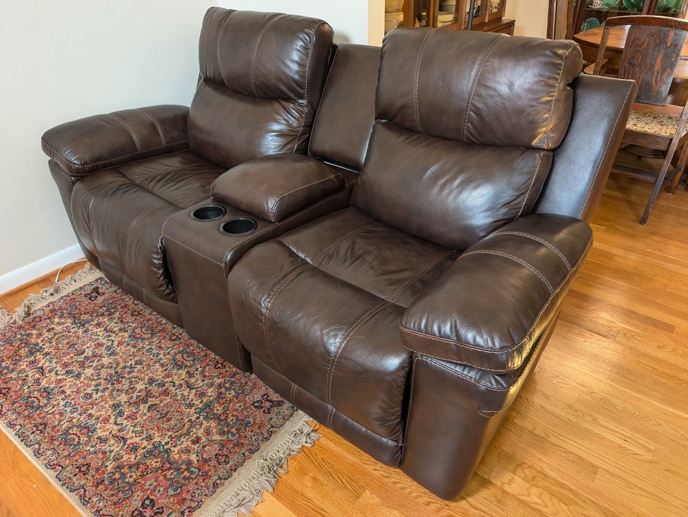 Ashley Furniture Leather Reclining Love Seat