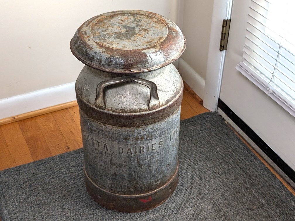 Augusta Dairies Milk Can