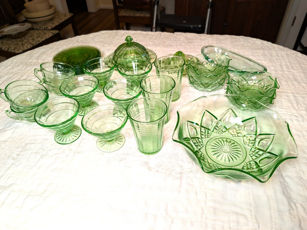 Green Depression Glass