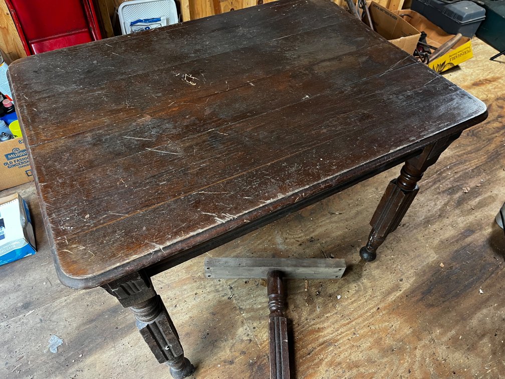 Wood Table with Three Leaves