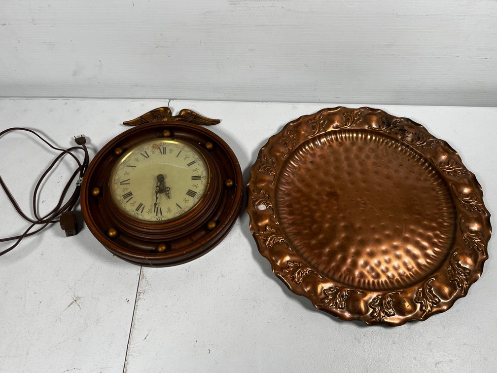 Electric Clock and Tray