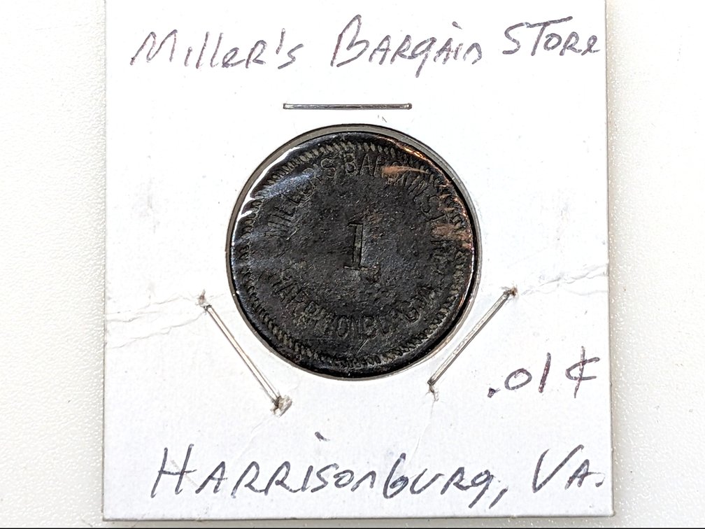 Millers Bargain Store 1 Cent Token