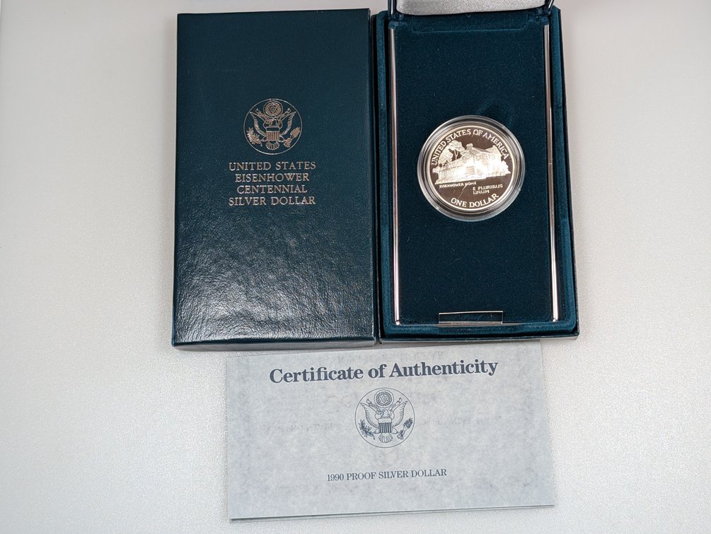 1990 Eisenhower Proof Silver Dollar