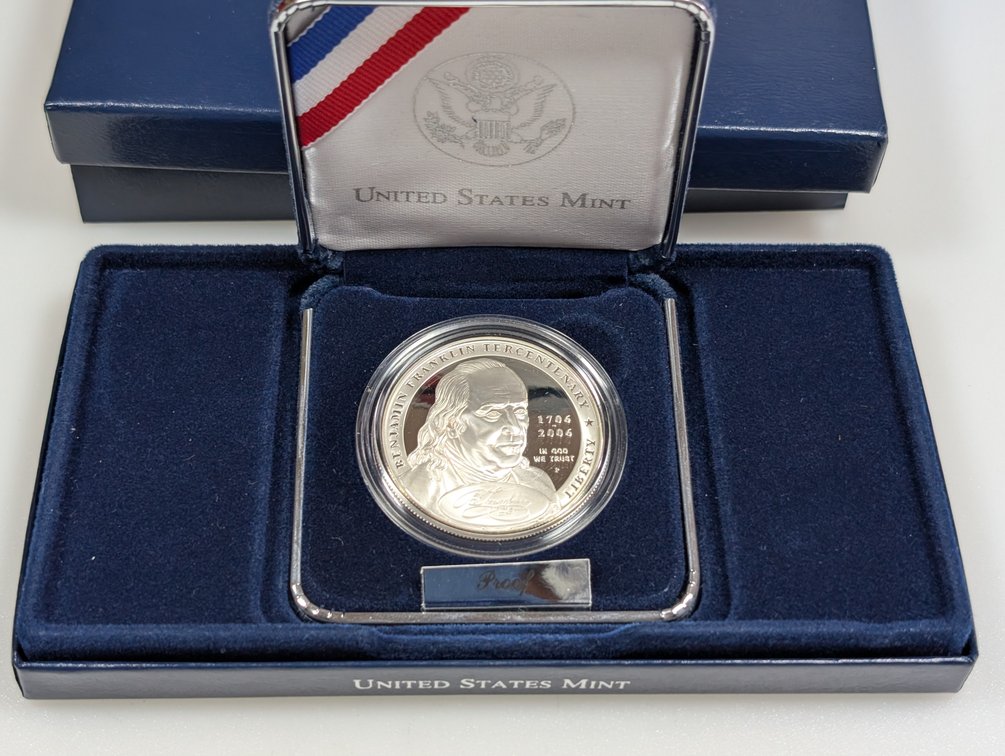2006 Benjamin Franklin Founding Father Proof Silver Dollar 