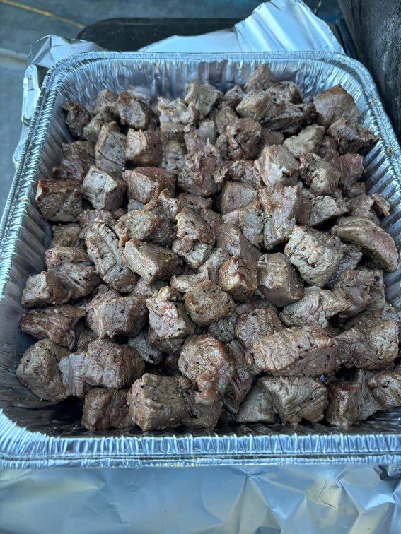 Pan of Filet Mignon Bites