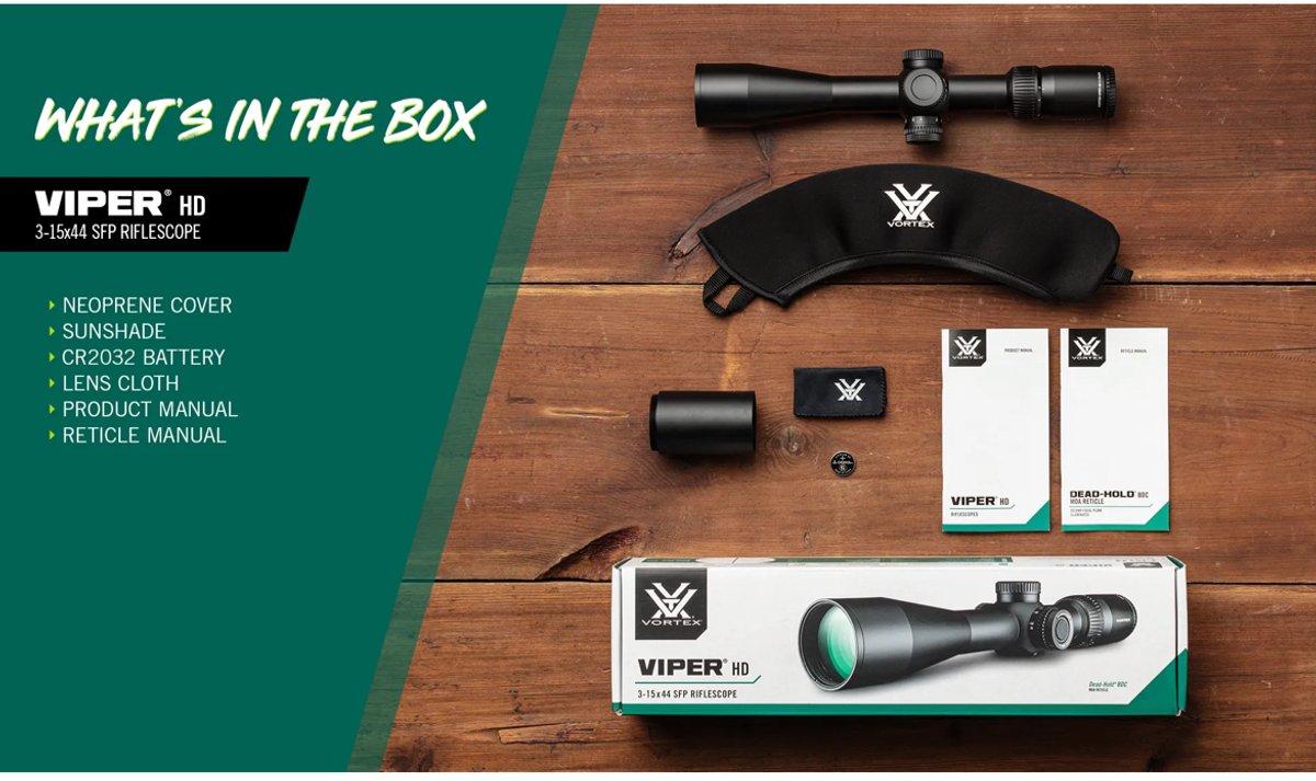 Vortex Viper HD 3-15x44 Scope