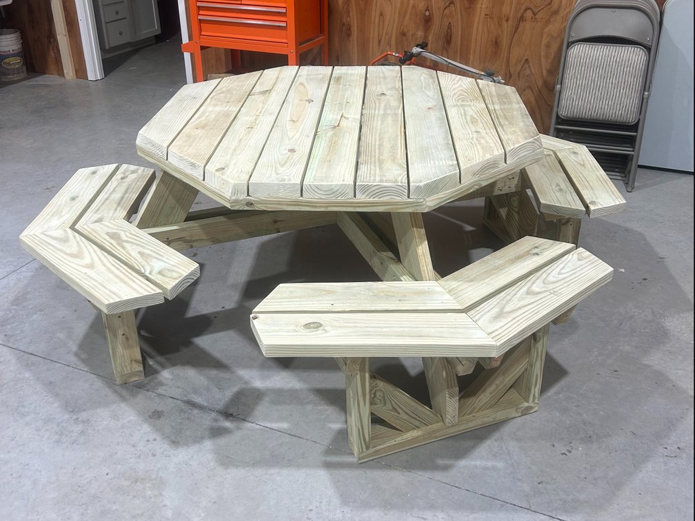Octagonal Picnic Table - New