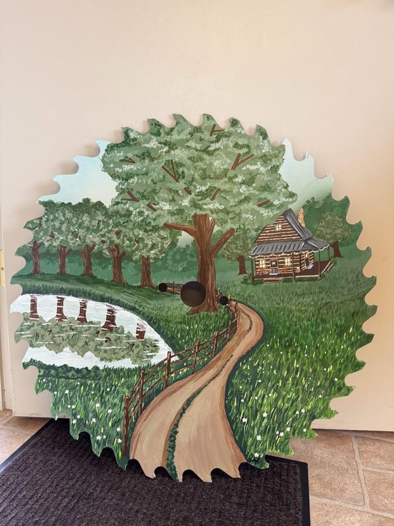 27" Saw Blade Painted By Carolyn Heatwole