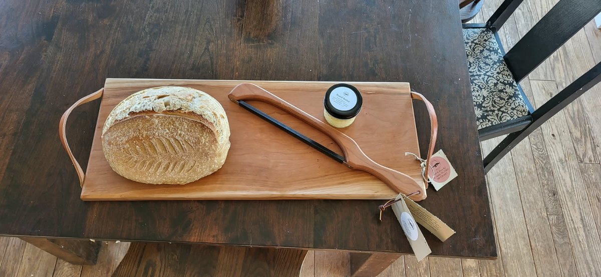 Charcuterie Board, Knife, and Bread