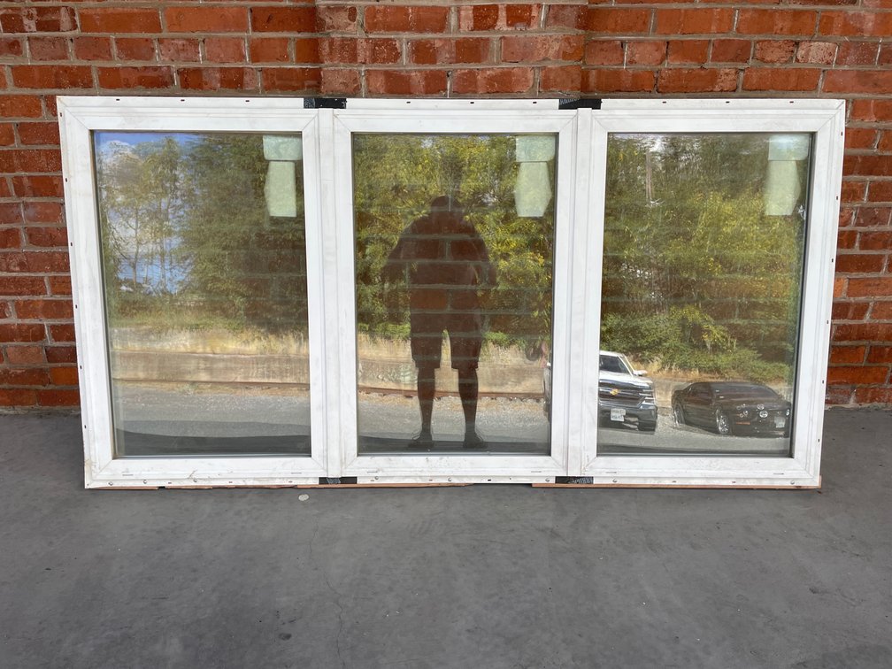 United vinyl triple window