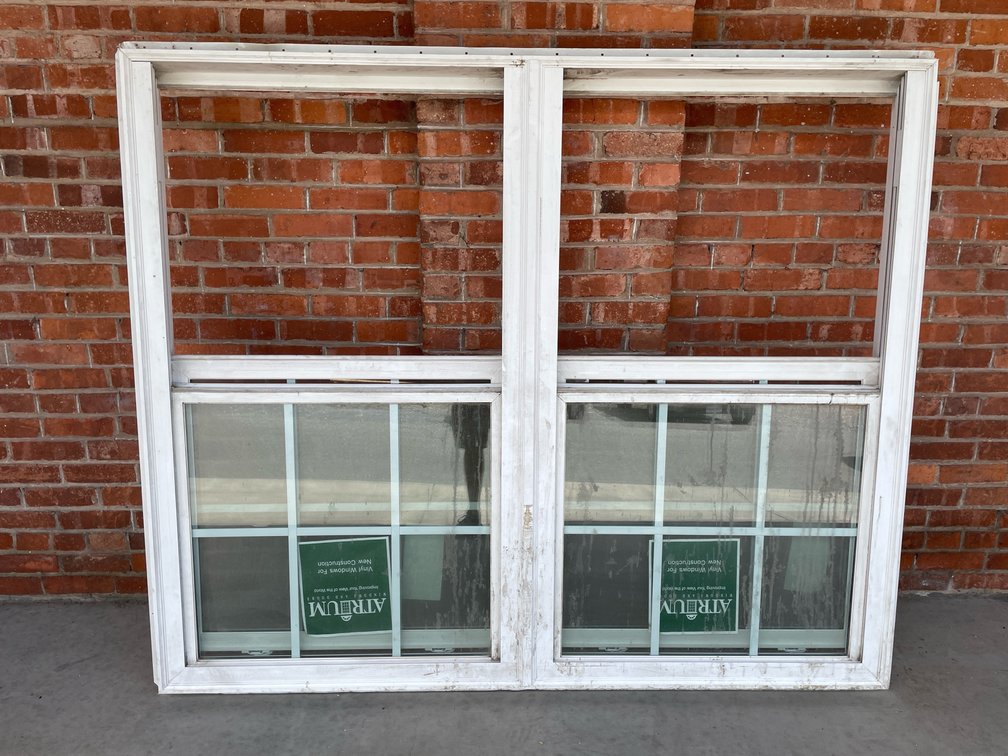 Atrium vinyl double window