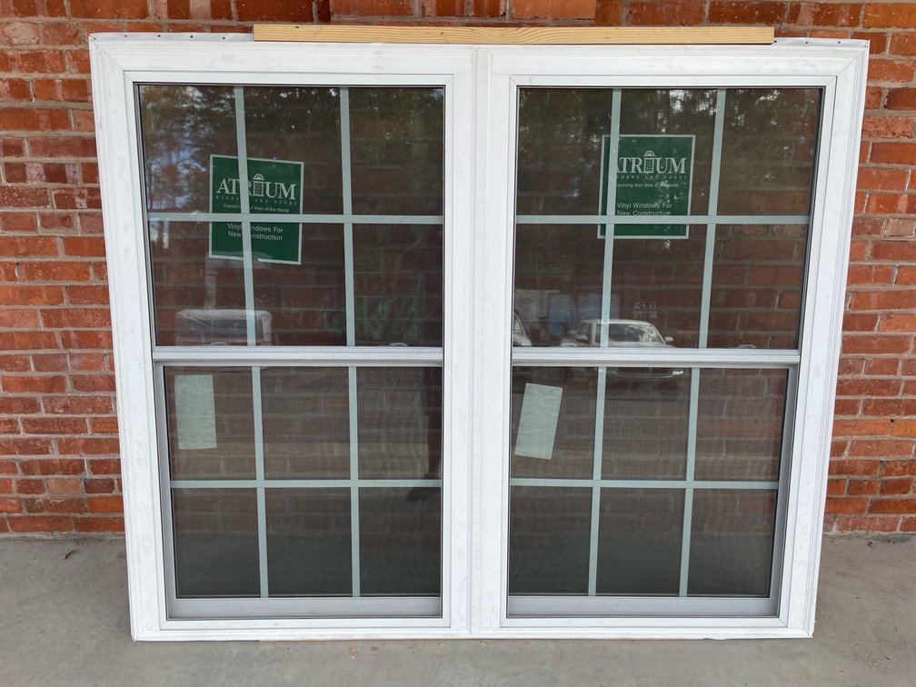 Atrium vinyl double window