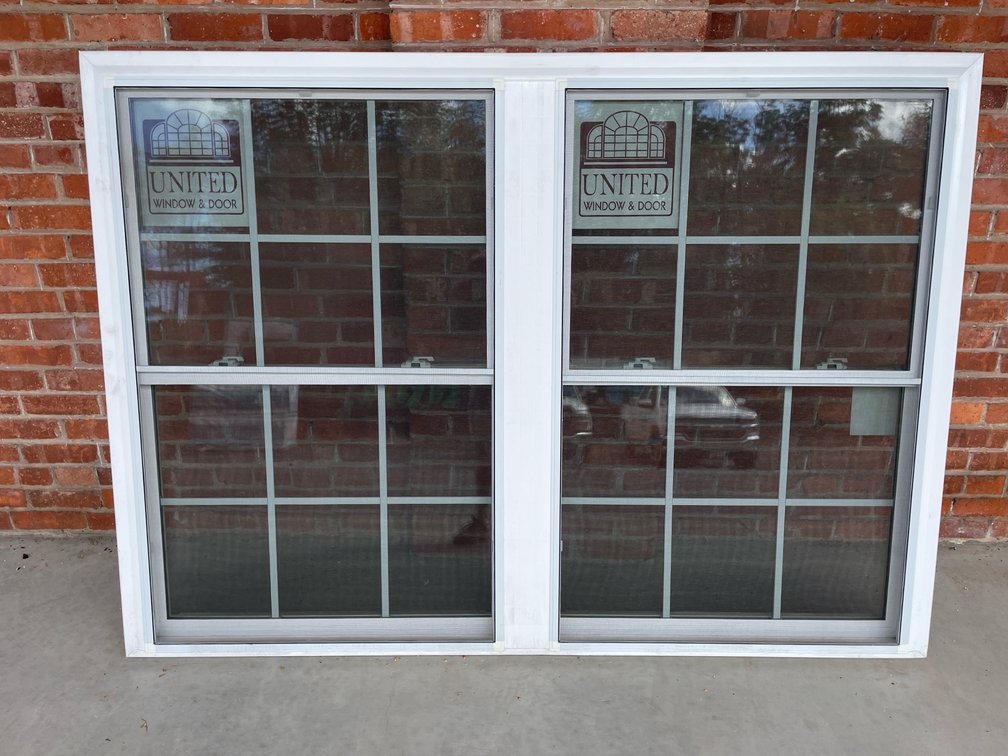 United vinyl double replacement window