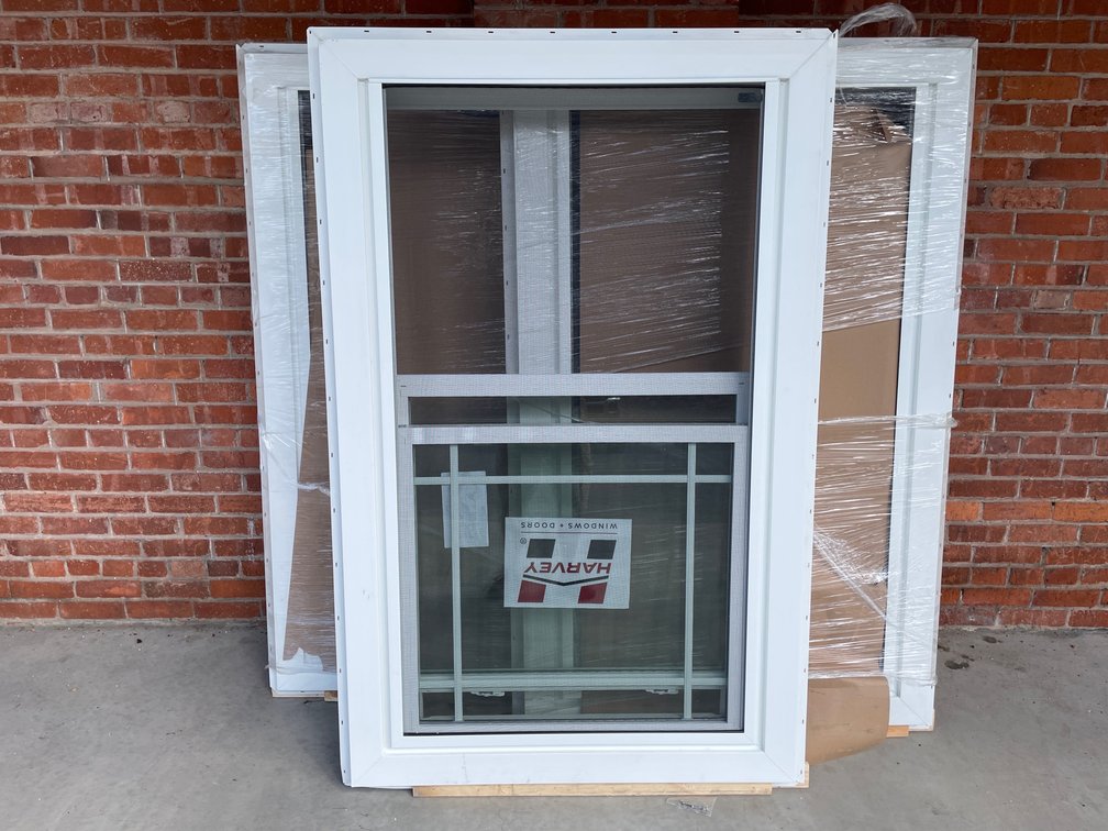 Lot of (3) Harvey vinyl windows