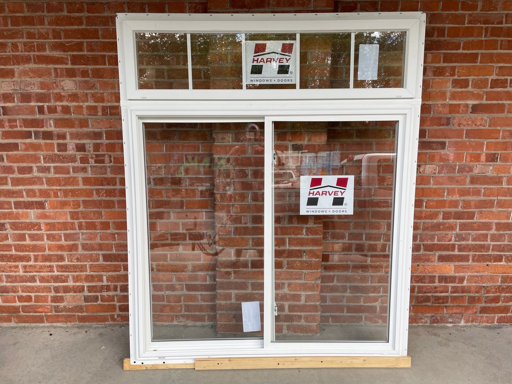 Lot of (2) Harvey vinyl sliding window