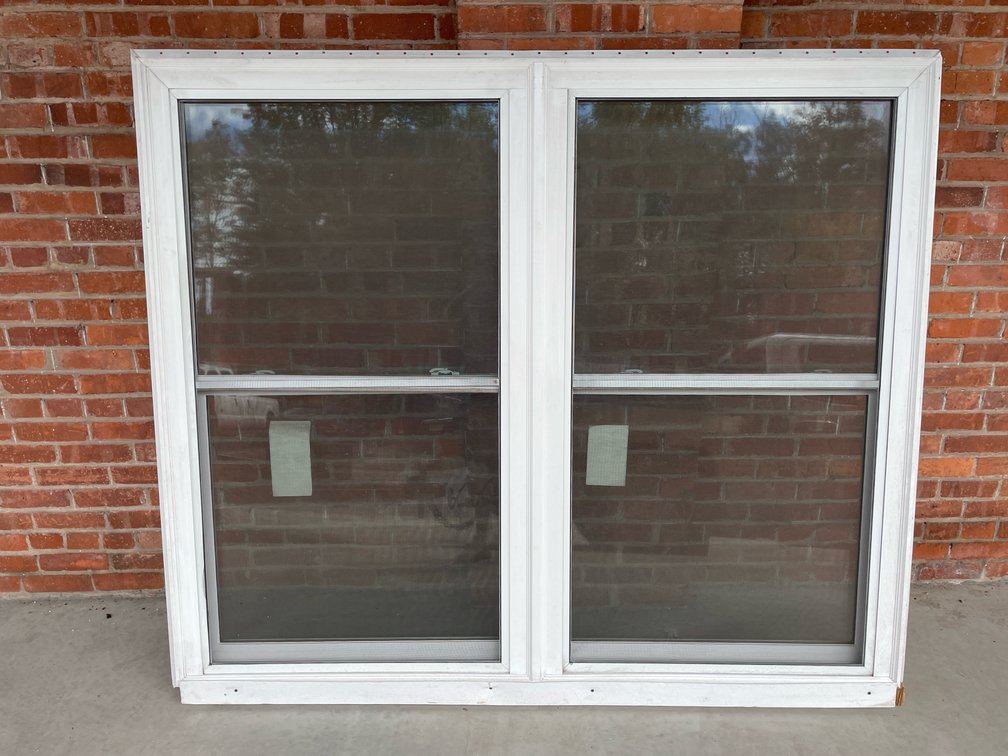 Atrium vinyl double window