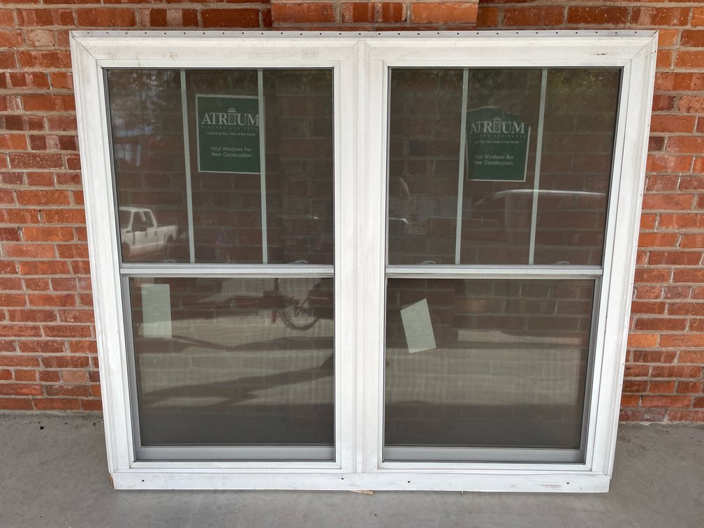 Atrium vinyl double window