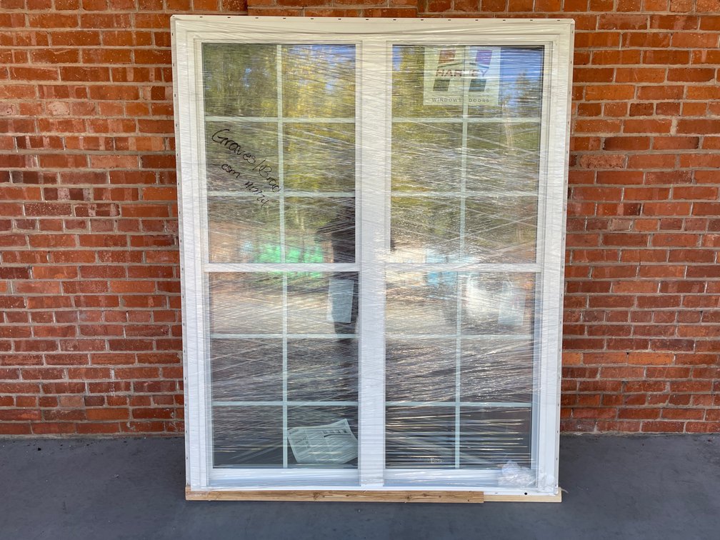 Lot of (2) Harvey vinyl double windows