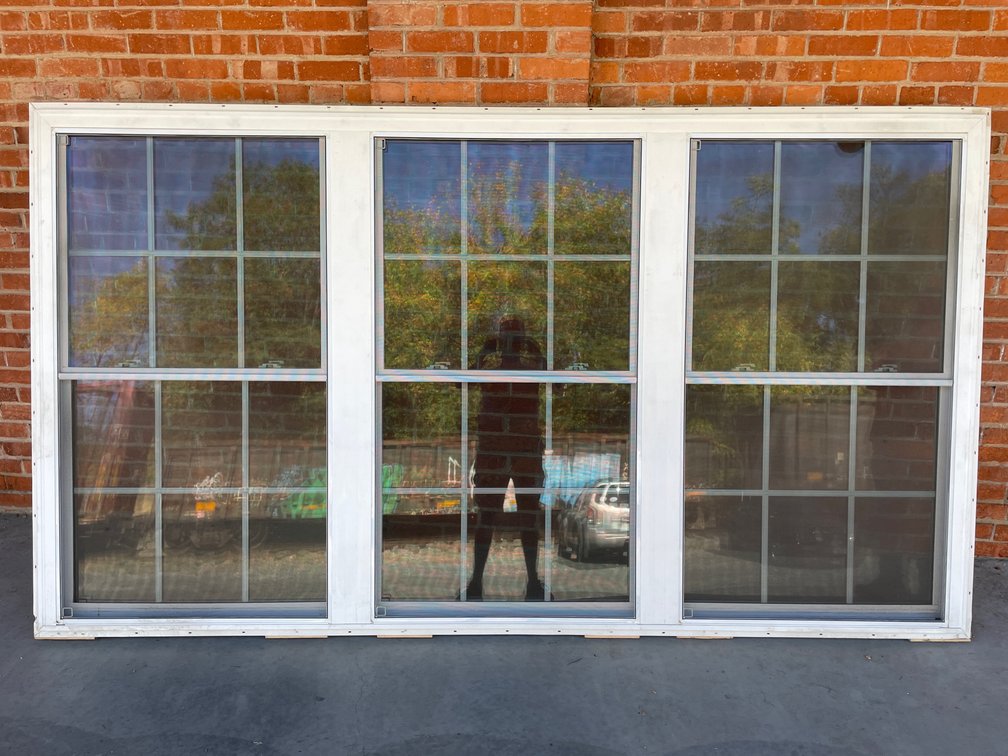 United vinyl triple window
