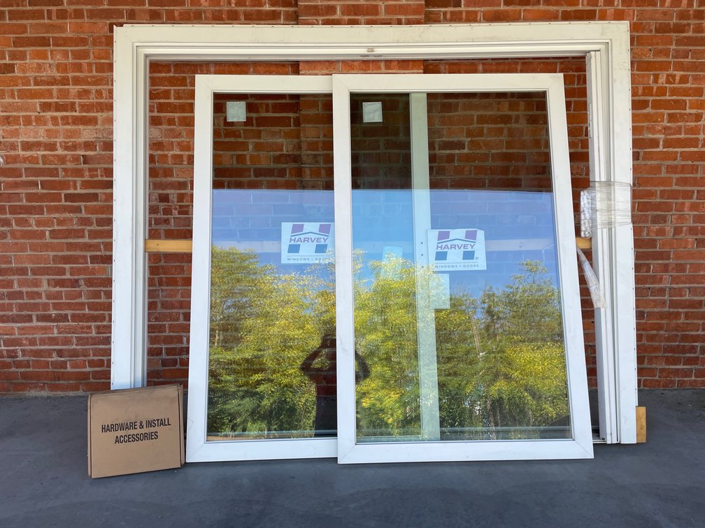 Harvey vinyl sliding patio assembly kit