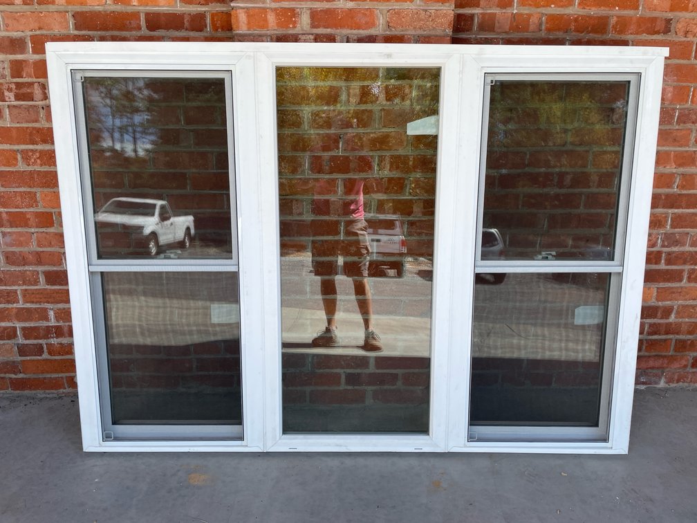 United vinyl triple window