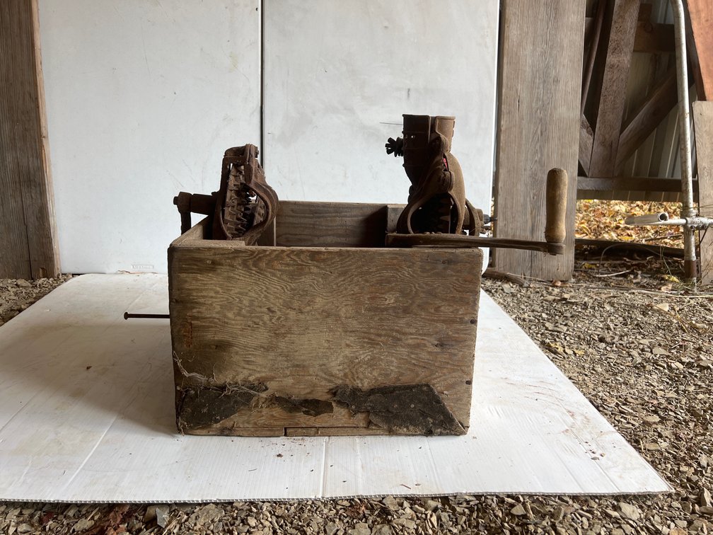 Two Blackhawk Corn Shellers in Wooden box