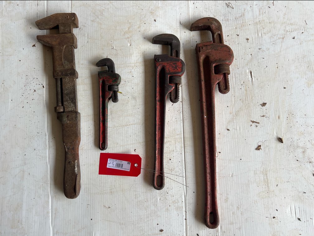 Lot of 4 Pipe Wrenches