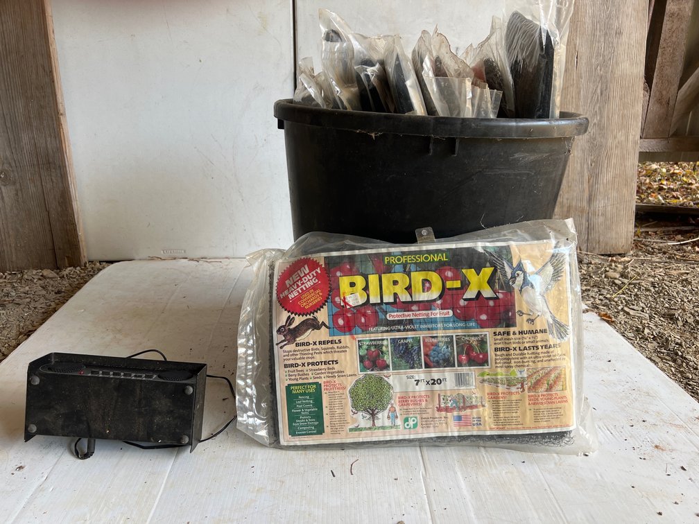 19  Birds Nets 7’x 20’ and Electric Pest Deterrent