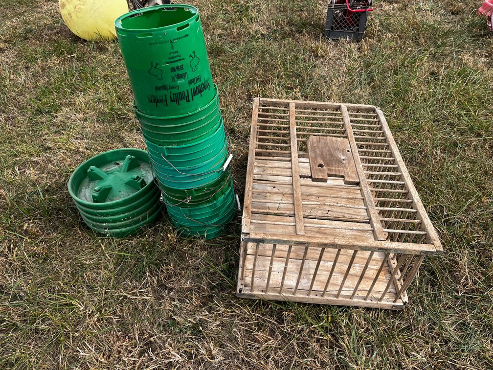 Poultry Feeders and Crate