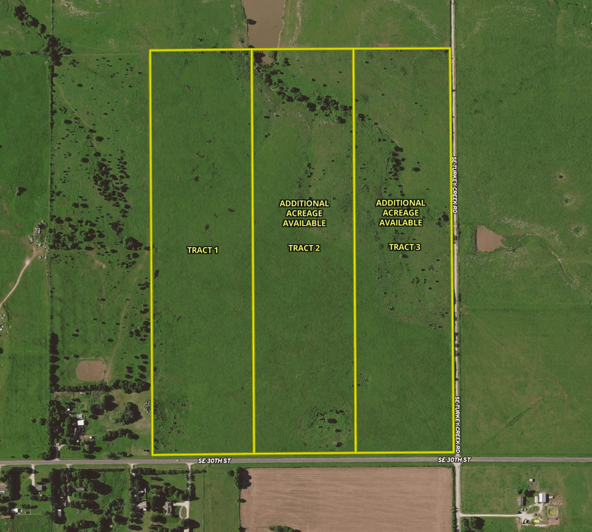 120+- Acres Selling in 3 Tracts: South of El Dorado in Butler County, Kansas Land For Sale photo 1