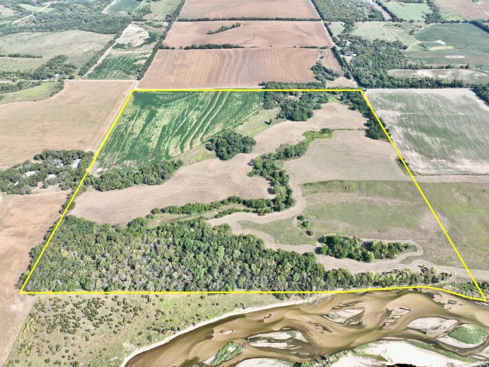 486+- Acres Southwest of Winfield in Cowley County, Kansas Selling in 3 Tracts – Tillable, Pasture, River & Hunting photo 3