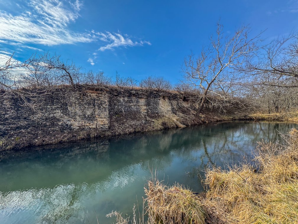 160+- Acres Chase County, Kansas Land – Flint Hills Pasture, Creek & Limestone Cabin photo 4