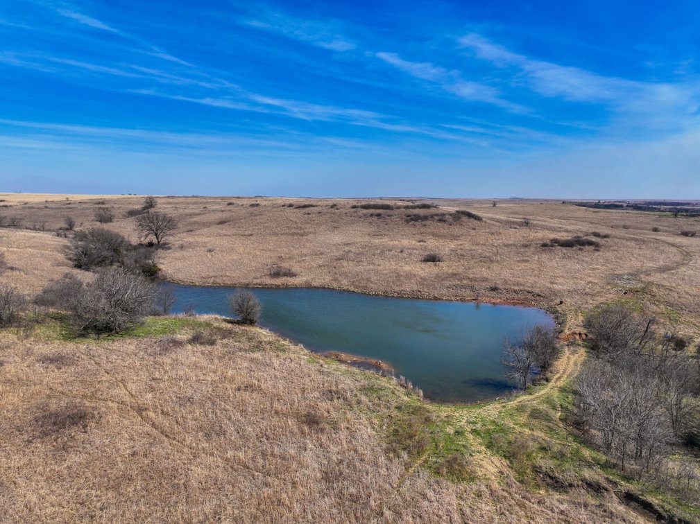 156+- Acres Greenwood County, Kansas – Pasture, Pond, Trees, Creek & Hills photo 3