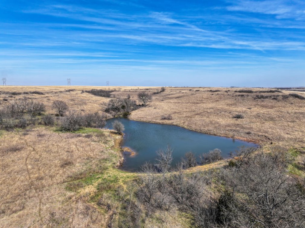 156+- Acres Greenwood County, Kansas – Pasture, Pond, Trees, Creek & Hills photo 4