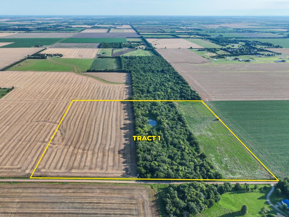 113.9 Acres South of Newton in Harvey County, Kansas – 2 Tracts Tillable, Trees & Pond photo 2