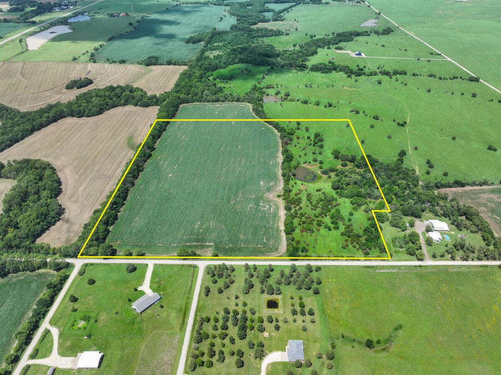 40 Acres: Pond, Trees, Pasture and Farm Ground North of El Dorado, Kansas photo 2