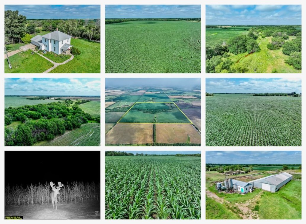8227 N Rock Rd., Walton, KS – 155 Acres – Harvey County Farmstead photo 1